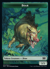 Boar // Spirit (008) Double-Sided Token [Double Masters 2022 Tokens] | Silver Goblin