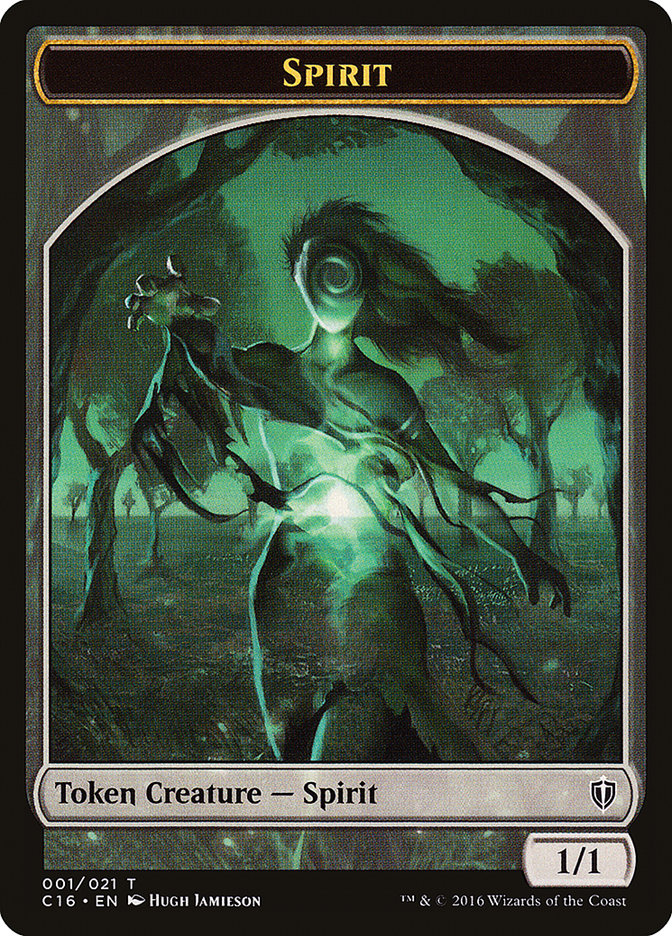 Spirit Token (001/021) [Commander 2016 Tokens] | Silver Goblin
