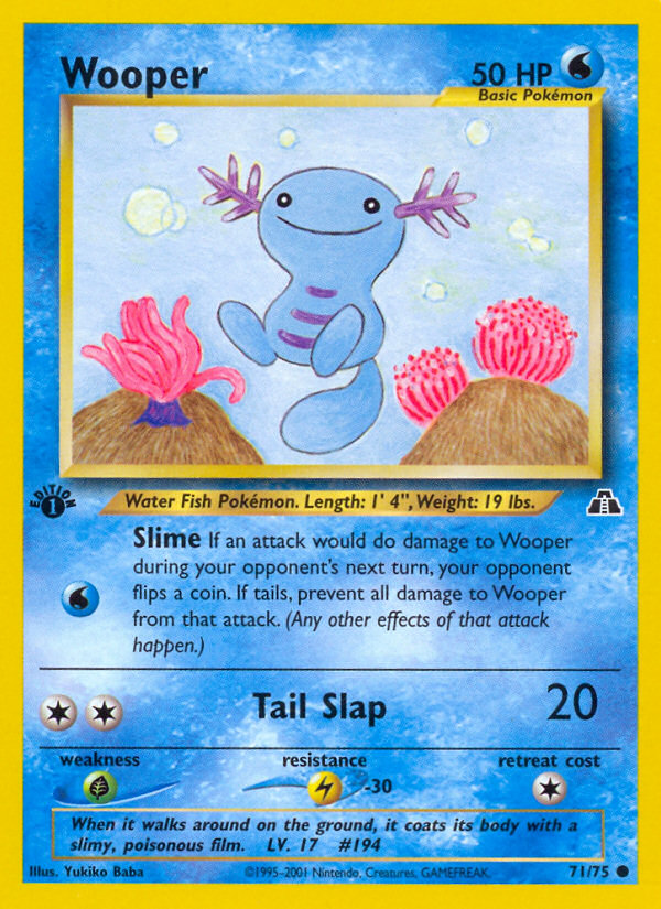 Wooper (71/75) [Neo Discovery 1st Edition] | Silver Goblin