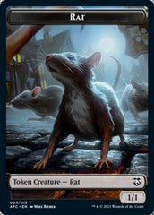 Rat // Zombie Double-Sided Token [Dungeons & Dragons: Adventures in the Forgotten Realms Commander Tokens] | Silver Goblin
