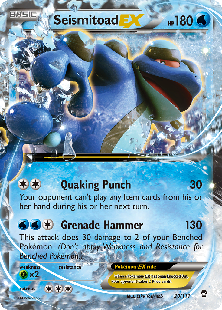 Seismitoad EX (20/111) [XY: Furious Fists] | Silver Goblin