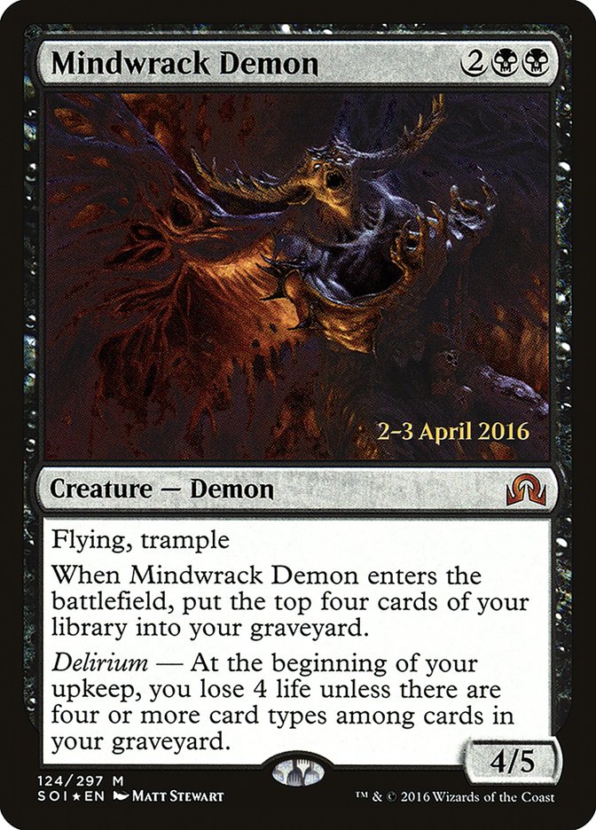 Mindwrack Demon [Shadows over Innistrad Prerelease Promos] | Silver Goblin