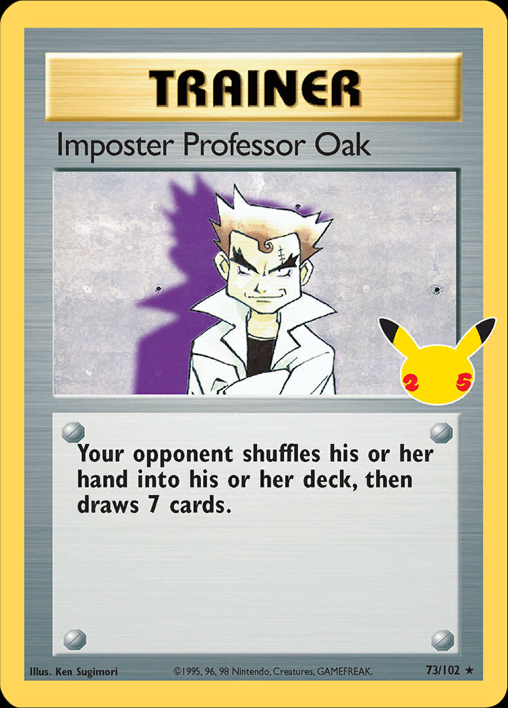 Imposter Professor Oak (73/102) [Celebrations: 25th Anniversary - Classic Collection] | Silver Goblin