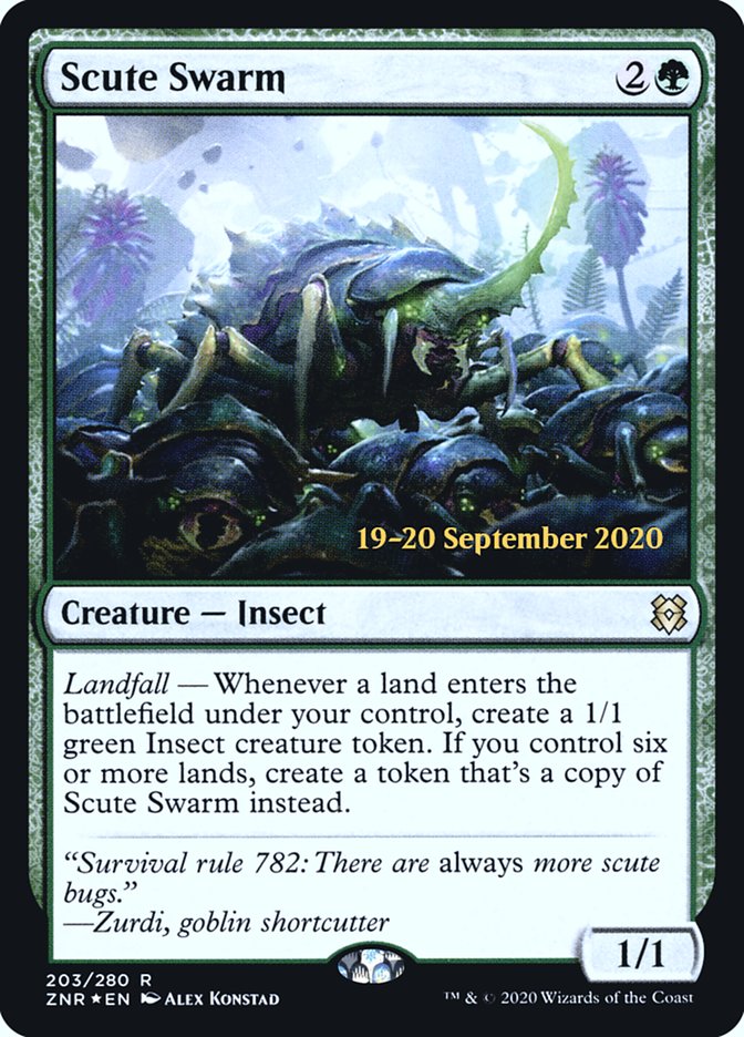 Scute Swarm [Zendikar Rising Prerelease Promos] | Silver Goblin