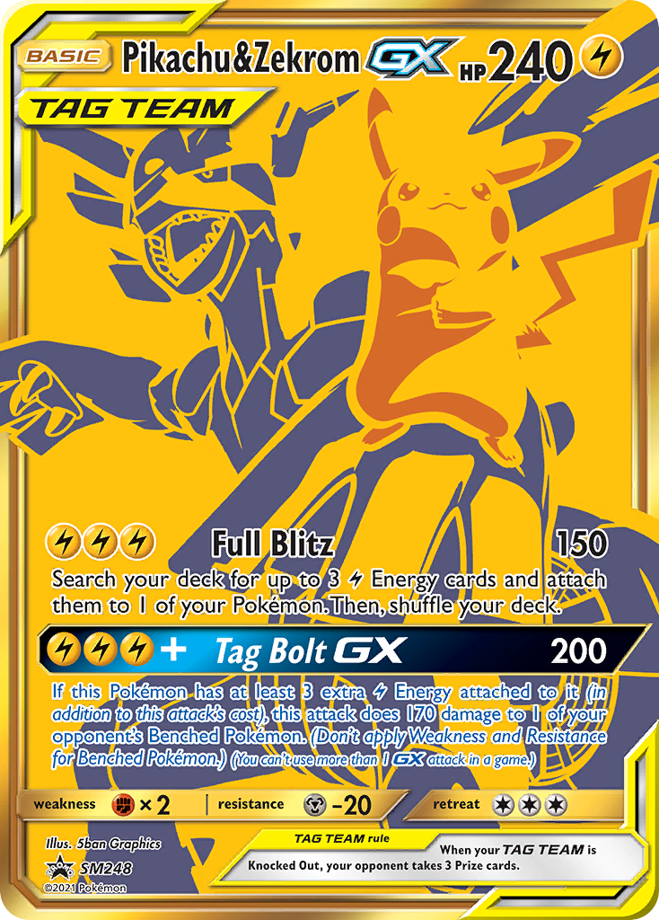 Pikachu & Zekrom GX (SM248) (Jumbo Card) [Sun & Moon: Black Star Promos] | Silver Goblin