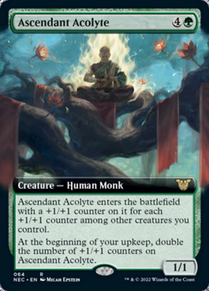 Ascendant Acolyte (Extended Art) [Kamigawa: Neon Dynasty Commander] | Silver Goblin