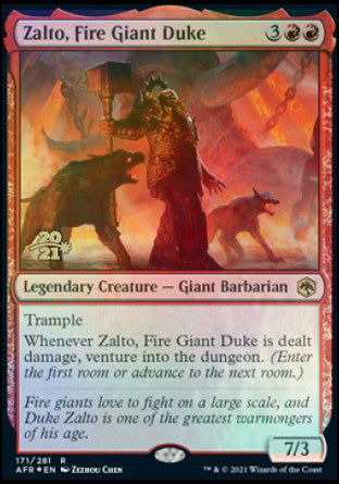 Zalto, Fire Giant Duke [Dungeons & Dragons: Adventures in the Forgotten Realms Prerelease Promos] | Silver Goblin