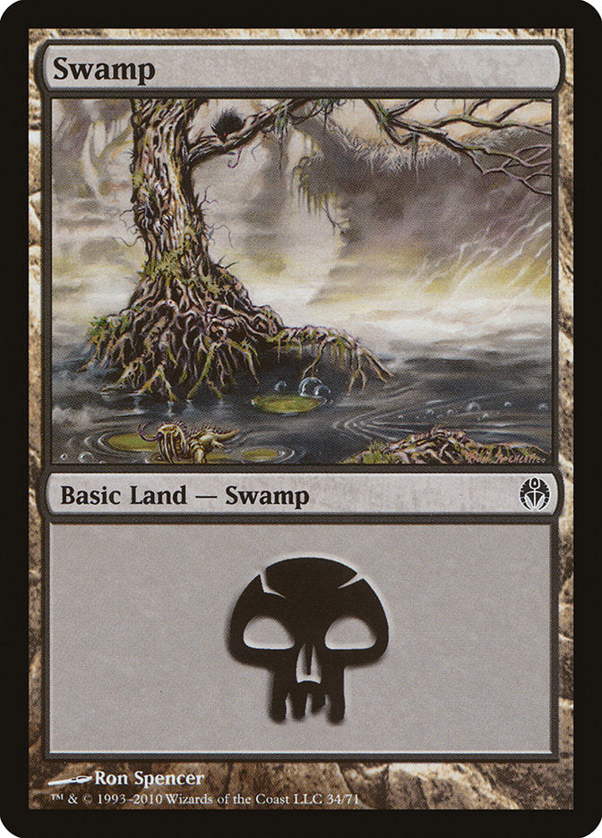 Swamp (34) [Duel Decks: Phyrexia vs. the Coalition] | Silver Goblin