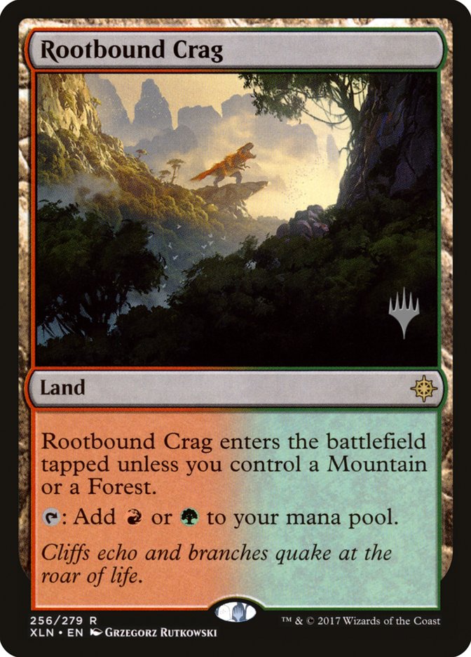 Rootbound Crag (Promo Pack) [Ixalan Promos] | Silver Goblin