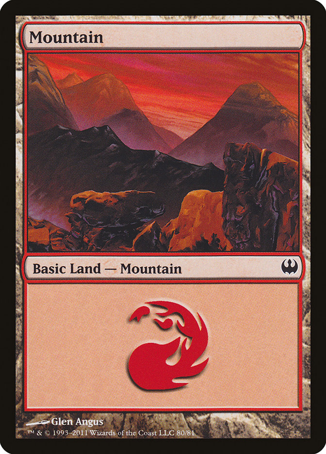 Mountain (80) [Duel Decks: Knights vs. Dragons] | Silver Goblin
