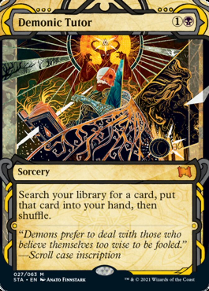 Demonic Tutor (Foil Etched) [Strixhaven: School of Mages Mystical Archive] | Silver Goblin