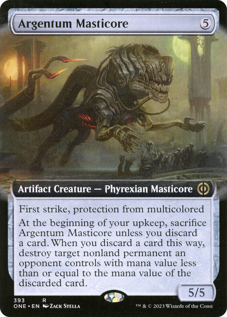 Argentum Masticore (Extended Art) [Phyrexia: All Will Be One] | Silver Goblin