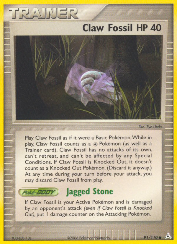 Claw Fossil (91/110) [EX: Holon Phantoms] | Silver Goblin