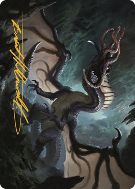 Brainstealer Dragon Art Card (Gold-Stamped Signature) [Commander Legends: Battle for Baldur's Gate Art Series] | Silver Goblin