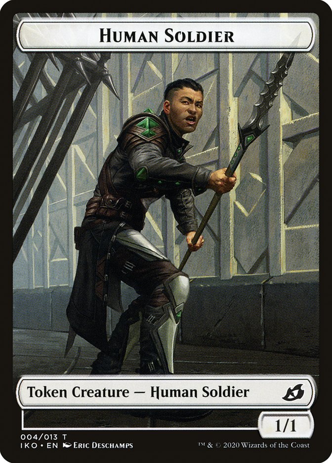 Human Soldier Token (004/013) [Ikoria: Lair of Behemoths Tokens] | Silver Goblin