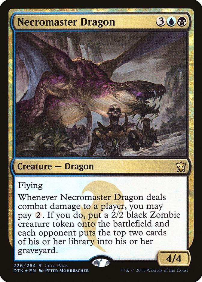 Necromaster Dragon (Intro Pack) [Dragons of Tarkir Promos] | Silver Goblin