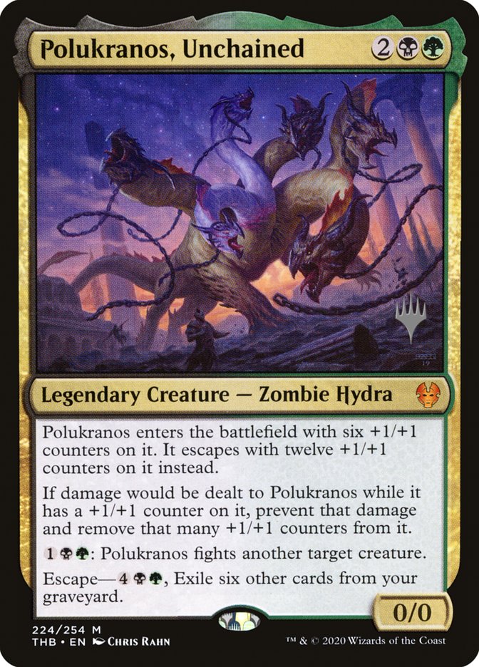 Polukranos, Unchained (Promo Pack) [Theros Beyond Death Promos] | Silver Goblin