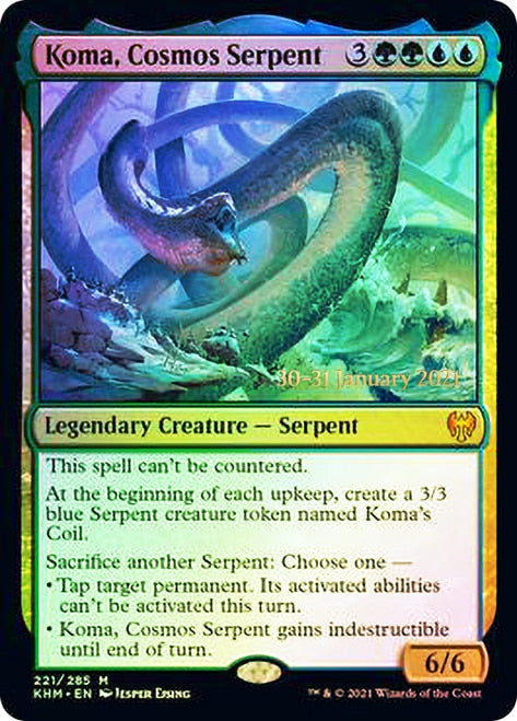 Koma, Cosmos Serpent [Kaldheim Prerelease Promos] | Silver Goblin
