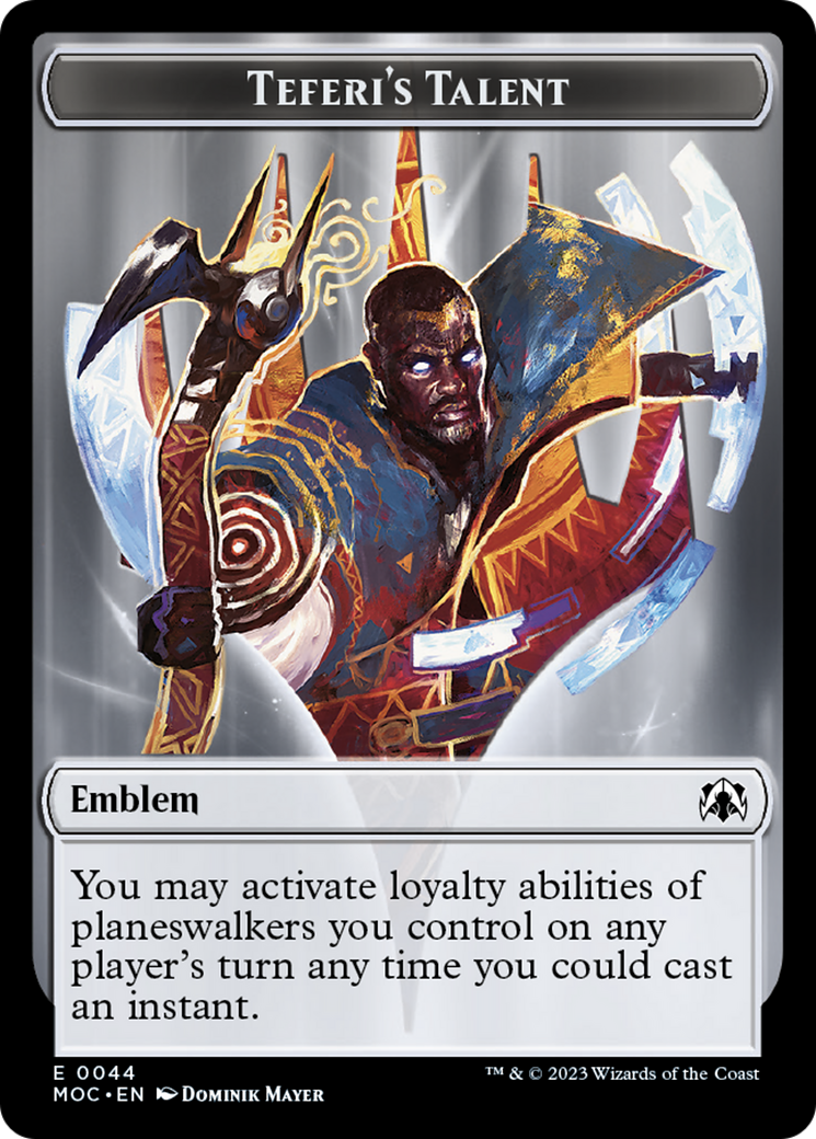 Teferi's Talent Emblem [March of the Machine Commander Tokens] | Silver Goblin