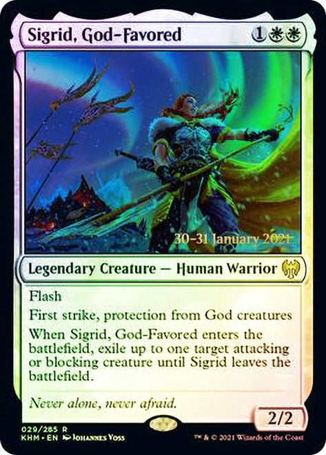 Sigrid, God-Favored [Kaldheim Prerelease Promos] | Silver Goblin