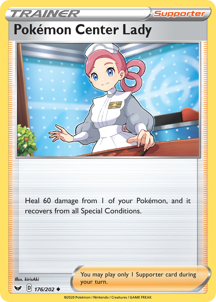 Pokemon Center Lady (176/202) [Sword & Shield: Base Set] | Silver Goblin