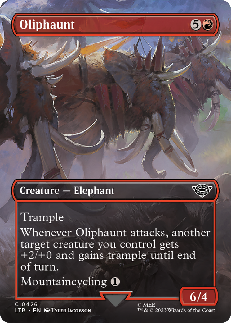 Oliphaunt (Borderless Alternate Art) [The Lord of the Rings: Tales of Middle-Earth] | Silver Goblin