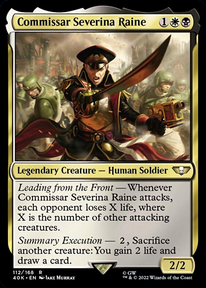 Commissar Severina Raine (Surge Foil) [Warhammer 40,000] | Silver Goblin