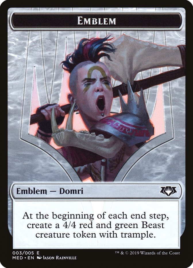 Domri, Chaos Bringer Emblem [Mythic Edition Tokens] | Silver Goblin