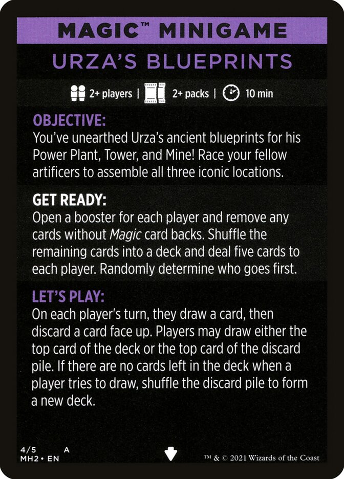 Urza's Blueprints (Magic Minigame) [Modern Horizons 2 Minigame] | Silver Goblin