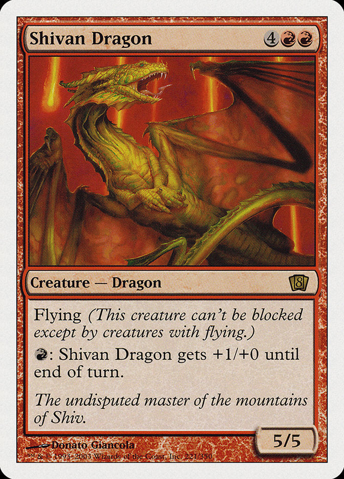Shivan Dragon [Eighth Edition] | Silver Goblin