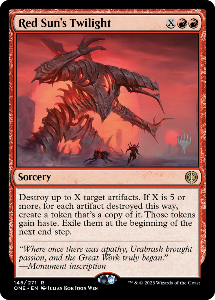 Red Sun's Twilight (Promo Pack) [Phyrexia: All Will Be One Promos] | Silver Goblin