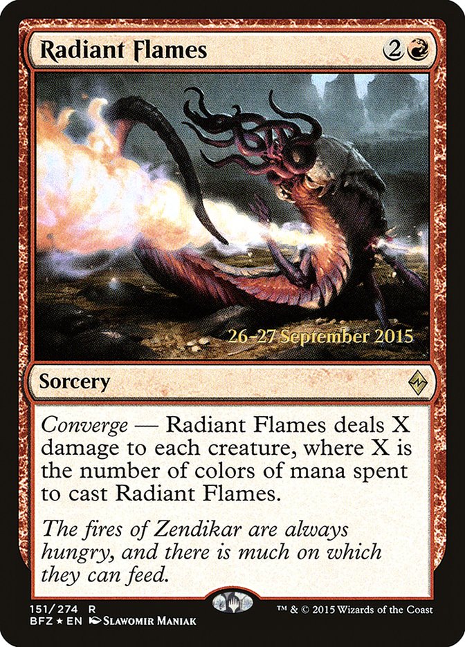 Radiant Flames [Battle for Zendikar Prerelease Promos] | Silver Goblin