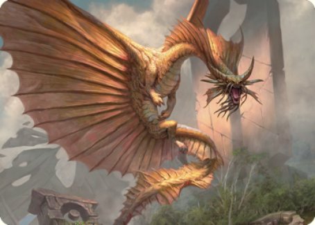 Ancient Gold Dragon Art Card (28) [Commander Legends: Battle for Baldur's Gate Art Series] | Silver Goblin