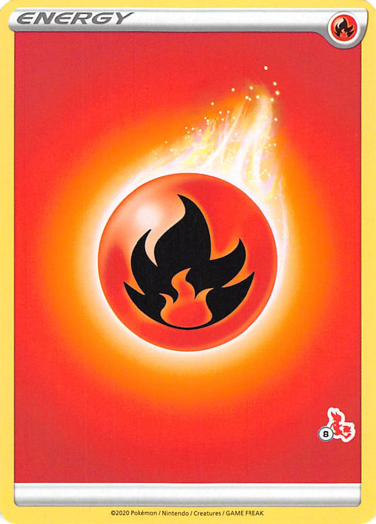 Fire Energy (Cinderace Stamp #8) [Battle Academy 2022] | Silver Goblin