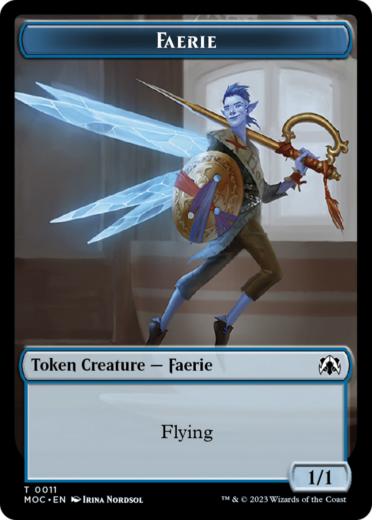Elemental (22) // Faerie Double-Sided Token [March of the Machine Commander Tokens] | Silver Goblin