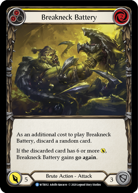 Breakneck Battery (Yellow) [U-WTR012] (Welcome to Rathe Unlimited)  Unlimited Rainbow Foil | Silver Goblin