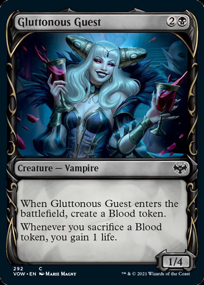 Gluttonous Guest (Showcase Fang Frame) [Innistrad: Crimson Vow] | Silver Goblin