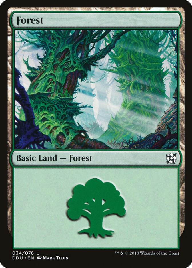 Forest (34) [Duel Decks: Elves vs. Inventors] | Silver Goblin