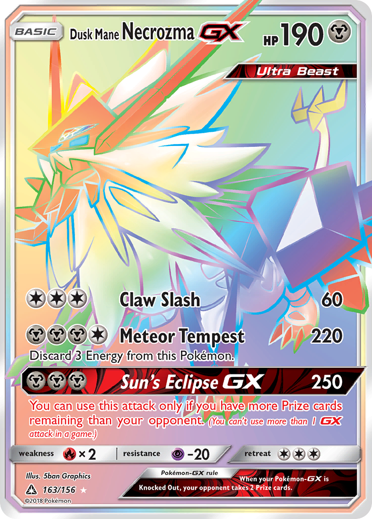 Dusk Mane Necrozma GX (163/156) [Sun & Moon: Ultra Prism] | Silver Goblin