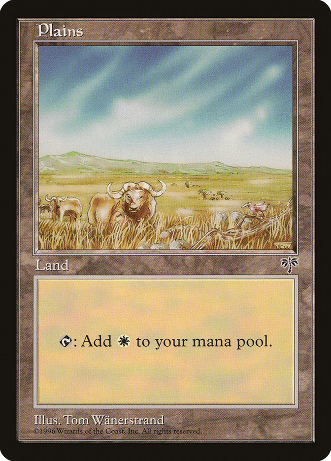Plains (Oxen / Signature on Right) [Mirage] | Silver Goblin