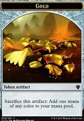 Gold // Cat Dragon Double-Sided Token [Commander 2017 Tokens] | Silver Goblin