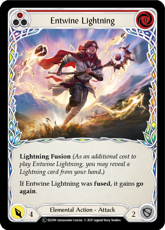 Entwine Lightning (Red) [U-ELE100] (Tales of Aria Unlimited)  Unlimited Rainbow Foil | Silver Goblin