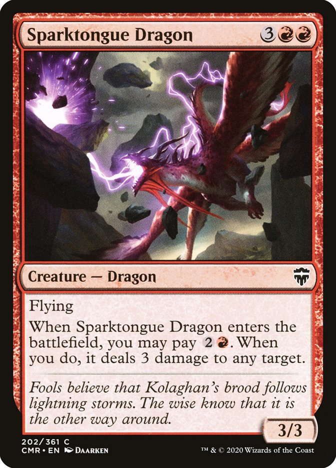 Sparktongue Dragon [Commander Legends] | Silver Goblin