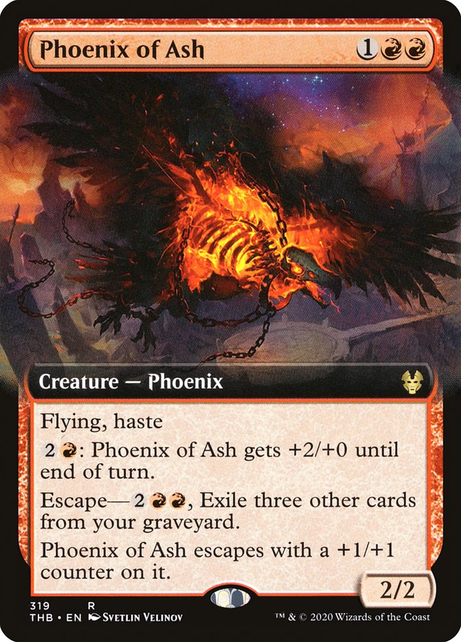 Phoenix of Ash (Extended Art) [Theros Beyond Death] | Silver Goblin