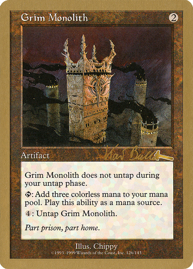 Grim Monolith (Kai Budde) [World Championship Decks 1999] | Silver Goblin