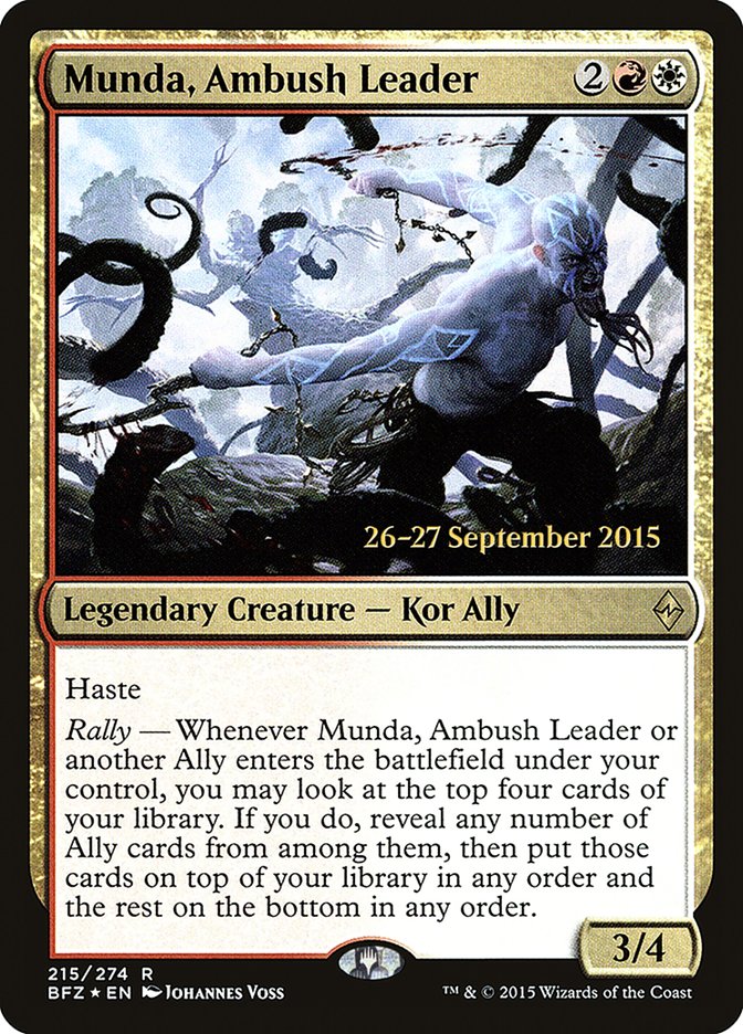 Munda, Ambush Leader [Battle for Zendikar Prerelease Promos] | Silver Goblin