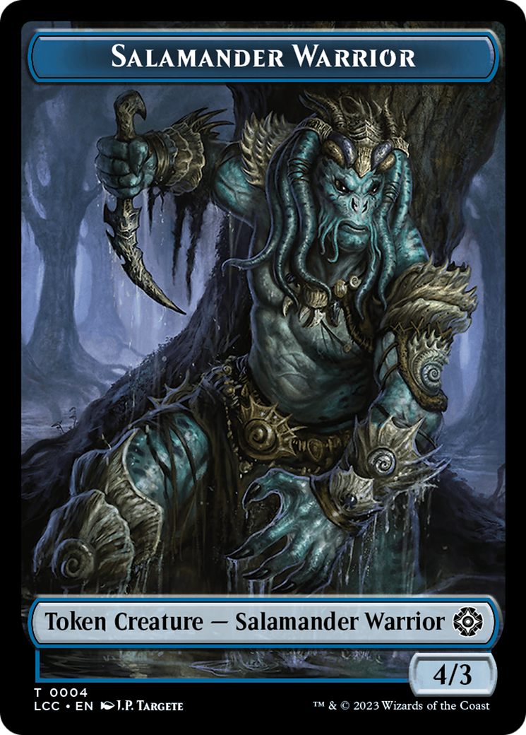 Salamander Warrior // Treasure Double-Sided Token [The Lost Caverns of Ixalan Commander Tokens] | Silver Goblin