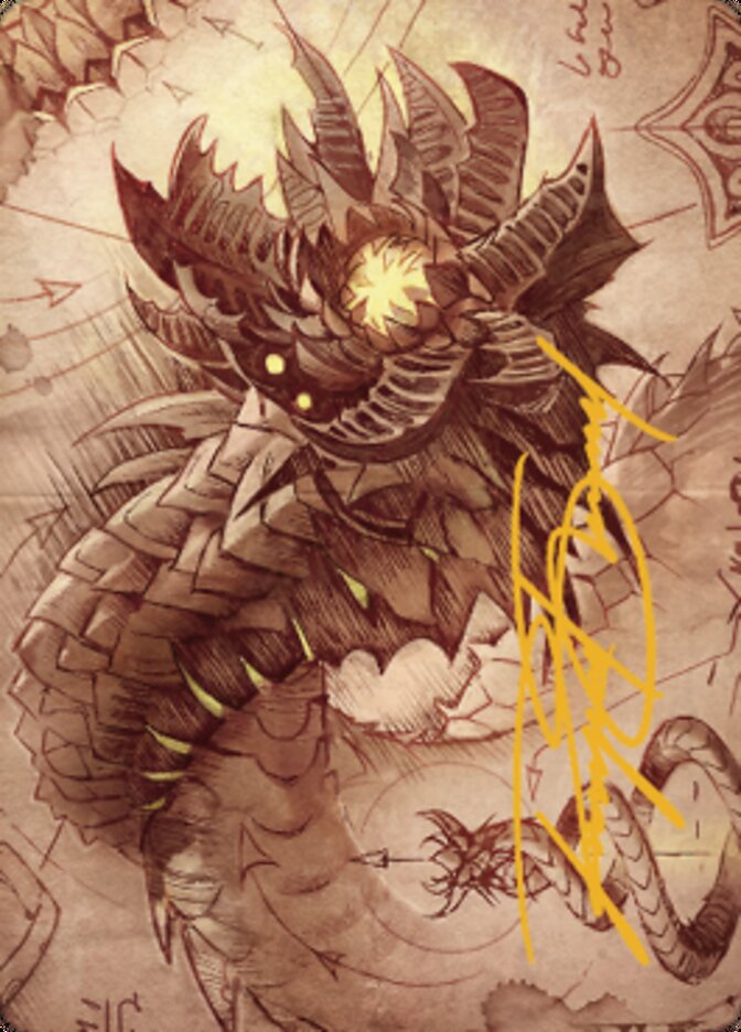 Wurmcoil Engine Art Card (Gold-Stamped Signature) [The Brothers' War Art Series] | Silver Goblin