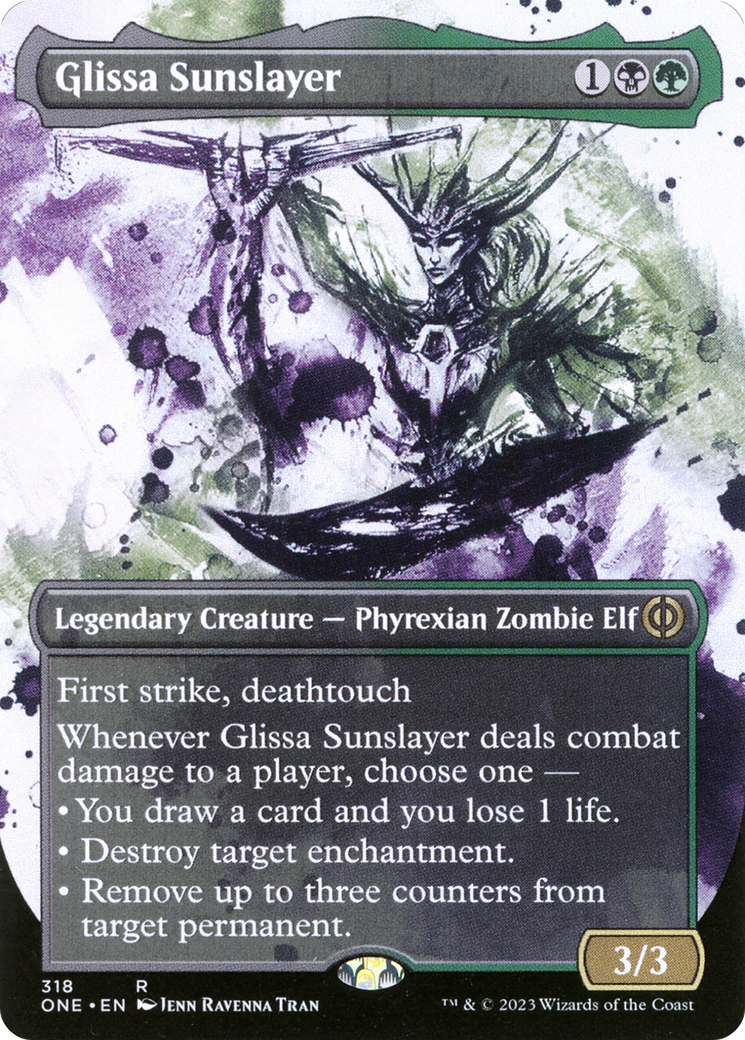 Glissa Sunslayer (Borderless Ichor) [Phyrexia: All Will Be One] | Silver Goblin