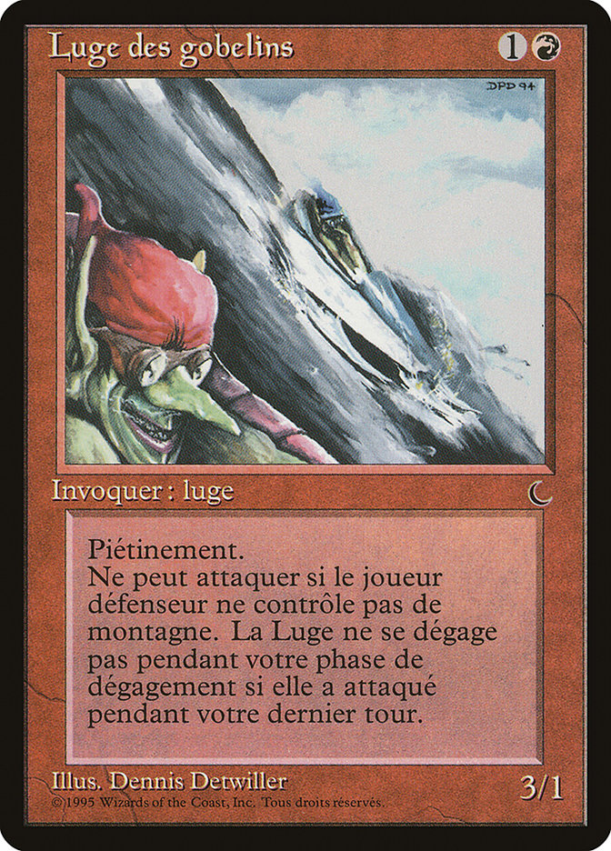 Goblin Rock Sled (French) - "Luge des gobelins" [Renaissance] | Silver Goblin